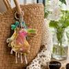 Colorful tie-dyed rabbit fabric keychains, rabbit lanterns, colored lanterns, iron cans, decorative pendants details Picture